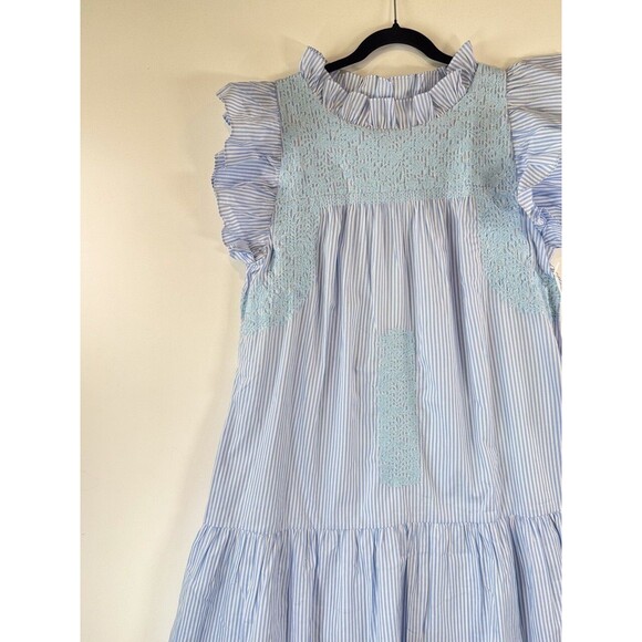 Blue Striped Mini Dress - Picture 4 of 11